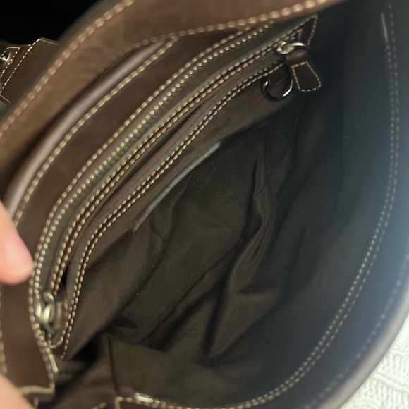 Coach Suede Brown Hamptons Shoulder Bag 🤎 - Picture 12 of 15